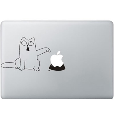 Simon's Katze MacBook Aufkleber Schwarz MacBook Aufkleber
